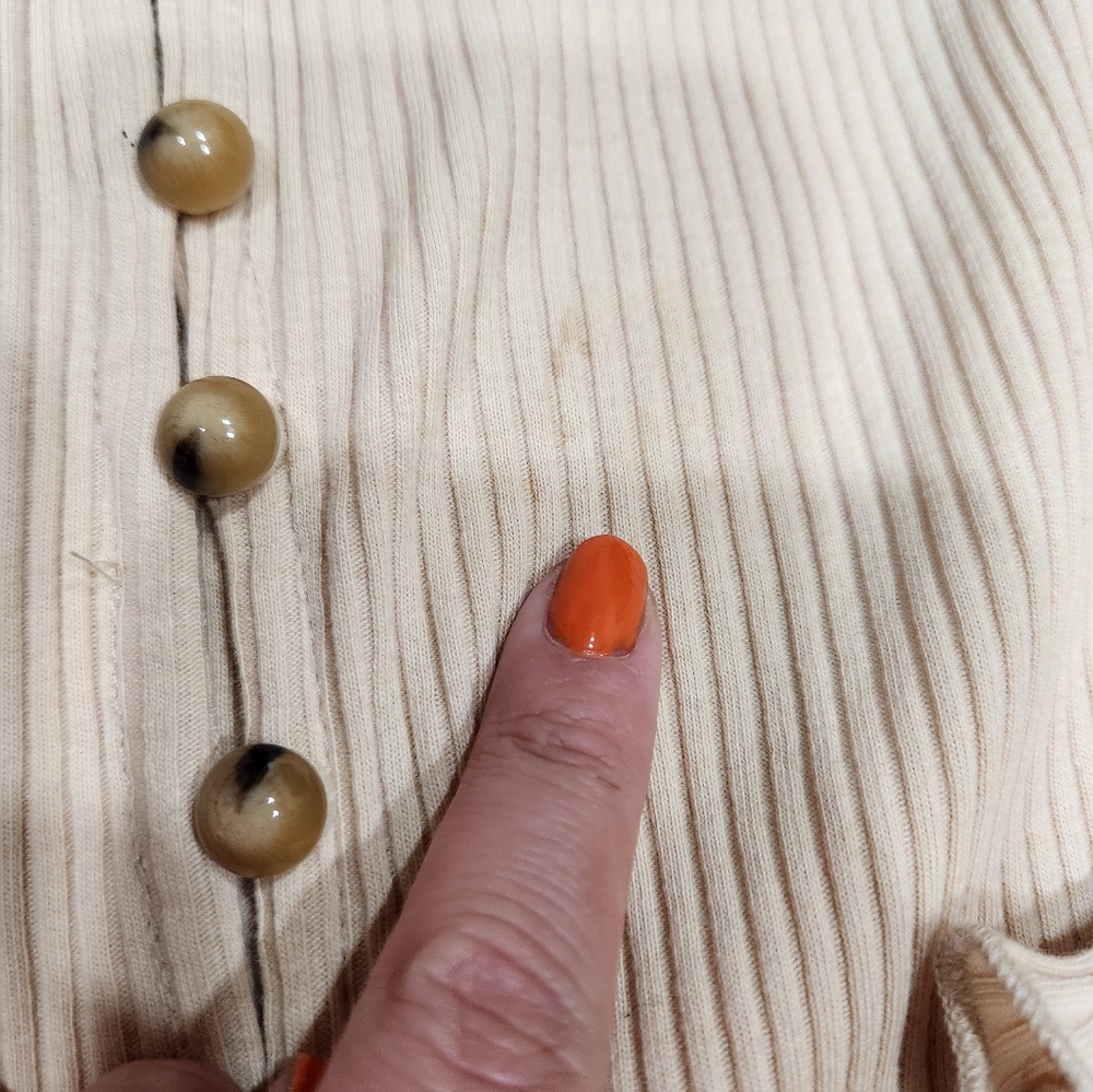 Sabo Skirt Beige Long Sleeve Button Up Cardigan Dress - Picture 4 of 10